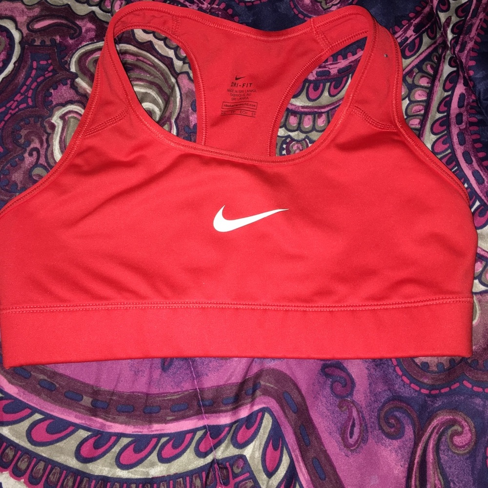 Red Nike Sports Bra